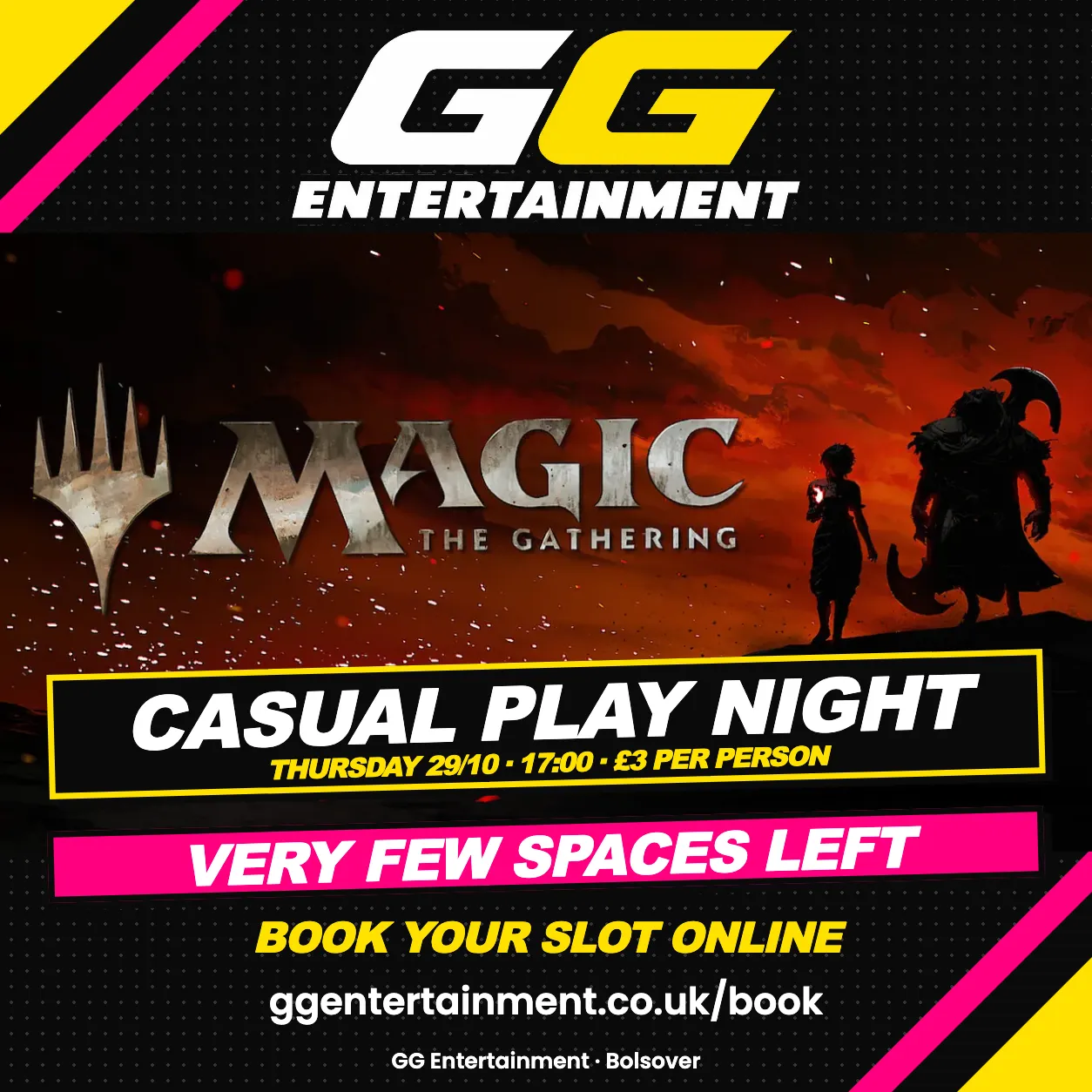 Magic: The Gathering casual play, Thursday 29/10 at 17:00, £3 per person, £2 for GG Members